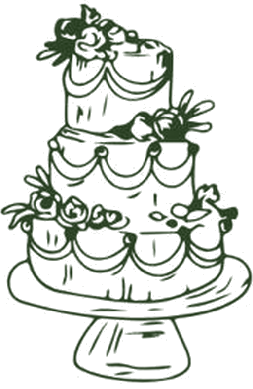 Illustration einer Hochzeitstorte